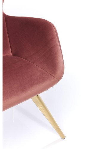 KARE DESIGN  Viva Mauve spisebordsstol - rosa stof/messingbelagt stl