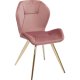 KARE DESIGN  Viva Mauve spisebordsstol - rosa stof/messingbelagt stl