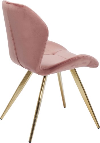 KARE DESIGN  Viva Mauve spisebordsstol - rosa stof/messingbelagt stl