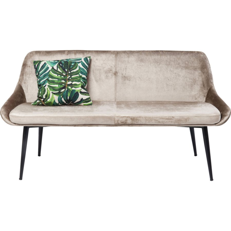 KARE DESIGN East Side sofabnk - beige stof og sort stl, m. rygln