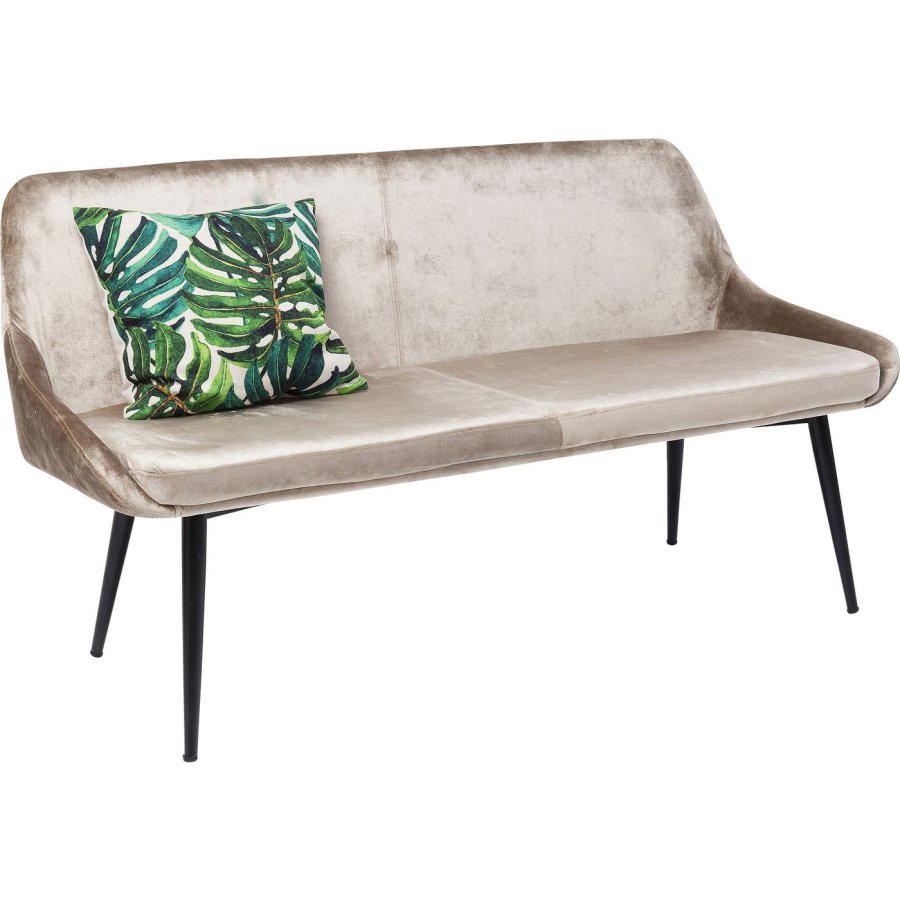 KARE DESIGN East Side sofabnk - beige stof og sort stl, m. rygln