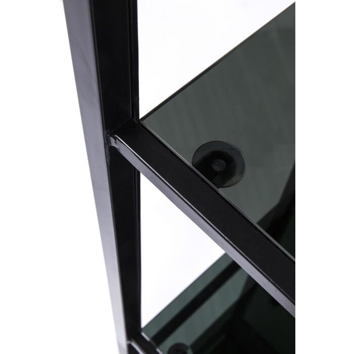 KARE DESIGN Loft reol, rektangulr - antracit glas og sort stl (H:195)