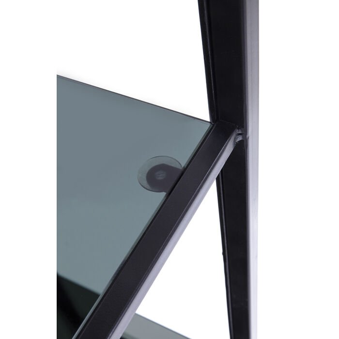 KARE DESIGN Loft reol, rektangulr - antracit glas og sort stl (H:195)