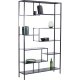 KARE DESIGN Loft reol, rektangulr - antracit glas og sort stl (H:195)