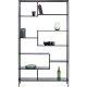 KARE DESIGN Loft reol, rektangulr - antracit glas og sort stl (H:195)