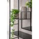 KARE DESIGN Loft reol, rektangulr - antracit glas og sort stl (H:195)