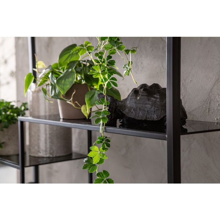 KARE DESIGN Loft reol, rektangulr - antracit glas og sort stl (H:195)