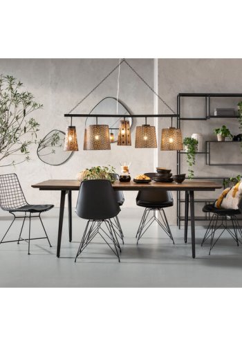 KARE DESIGN Loft reol, rektangulr - antracit glas og sort stl (H:195)