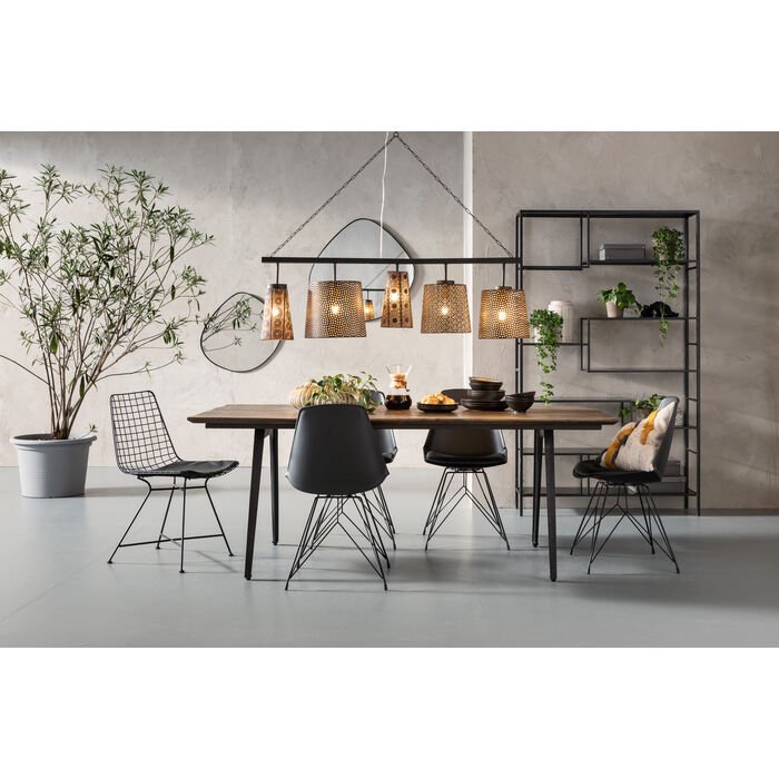 KARE DESIGN Loft reol, rektangulr - antracit glas og sort stl (H:195)