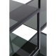 KARE DESIGN Loft reol, rektangulr - antracit glas og sort stl (H:100)