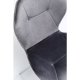 KARE DESIGN Viva Grey Chrome spisebordsstol - antracitgr velour og stl