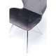 KARE DESIGN Viva Grey Chrome spisebordsstol - antracitgr velour og stl