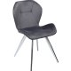 KARE DESIGN Viva Grey Chrome spisebordsstol - antracitgr velour og stl