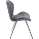 KARE DESIGN Viva Grey Chrome spisebordsstol - antracitgr velour og stl