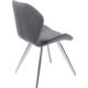 KARE DESIGN Viva Grey Chrome spisebordsstol - antracitgr velour og stl
