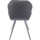 KARE DESIGN Viva Grey Chrome spisebordsstol - antracitgr velour og stl