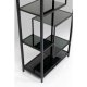 KARE DESIGN Loft reol, rektangulr - antracit glas og sort stl (H:195)