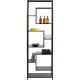 KARE DESIGN Loft reol, rektangulr - antracit glas og sort stl (H:195)