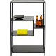 KARE DESIGN Loft reol, rektangulr - antracit glas og sort stl (H:100)