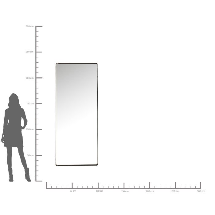 KARE DESIGN Ombra MO vgspejl, rektangulr - spejlglas og sort stl (80x200)