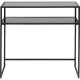 KARE DESIGN Loft konsolbord, m. 1 hylde - glas og sort stl (85x30)
