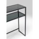 KARE DESIGN Loft konsolbord, m. 1 hylde - glas og sort stl (85x30)
