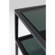 KARE DESIGN Loft konsolbord, m. 1 hylde - glas og sort stl (85x30)