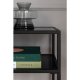KARE DESIGN Loft konsolbord, m. 1 hylde - glas og sort stl (85x30)
