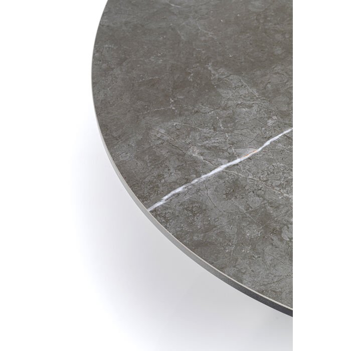 KARE DESIGN Grande Possibilita spisebord, oval - keramik dolomit og sort aluminium (180x200) 