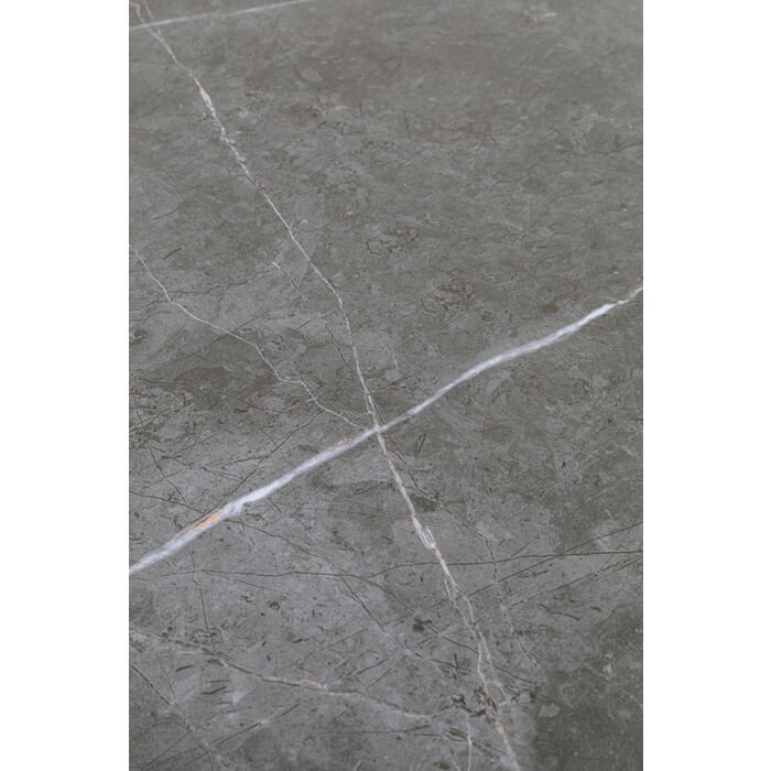 KARE DESIGN Grande Possibilita spisebord, oval - keramik dolomit og sort aluminium (180x200) 