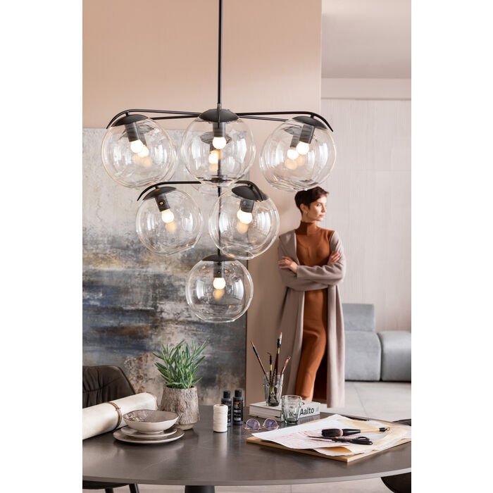 KARE DESIGN Grande Possibilita spisebord, oval - keramik dolomit og sort aluminium (180x200) 