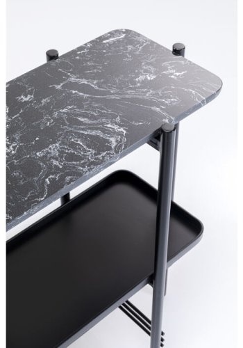 KARE DESIGN Bennet konsolbord, m. hylde - marmor og stl (120x30)