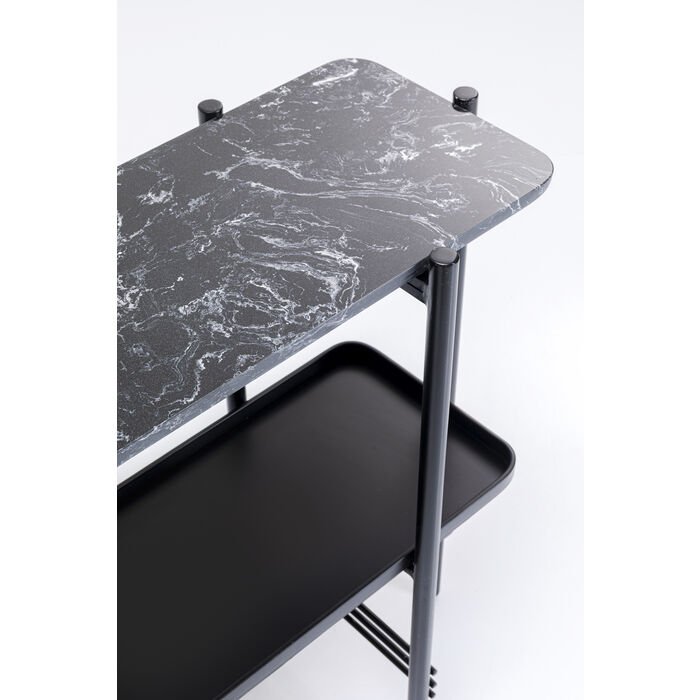 KARE DESIGN Bennet konsolbord, m. hylde - marmor og stl (120x30)