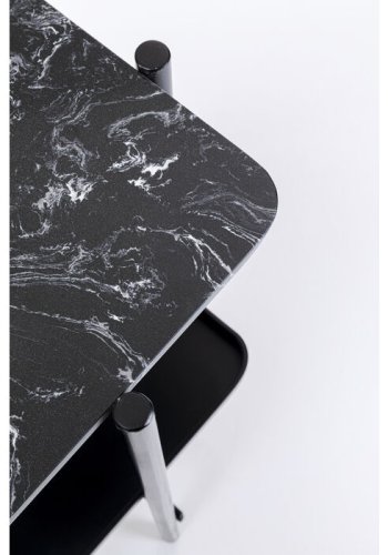 KARE DESIGN Bennet konsolbord, m. hylde - marmor og stl (120x30)