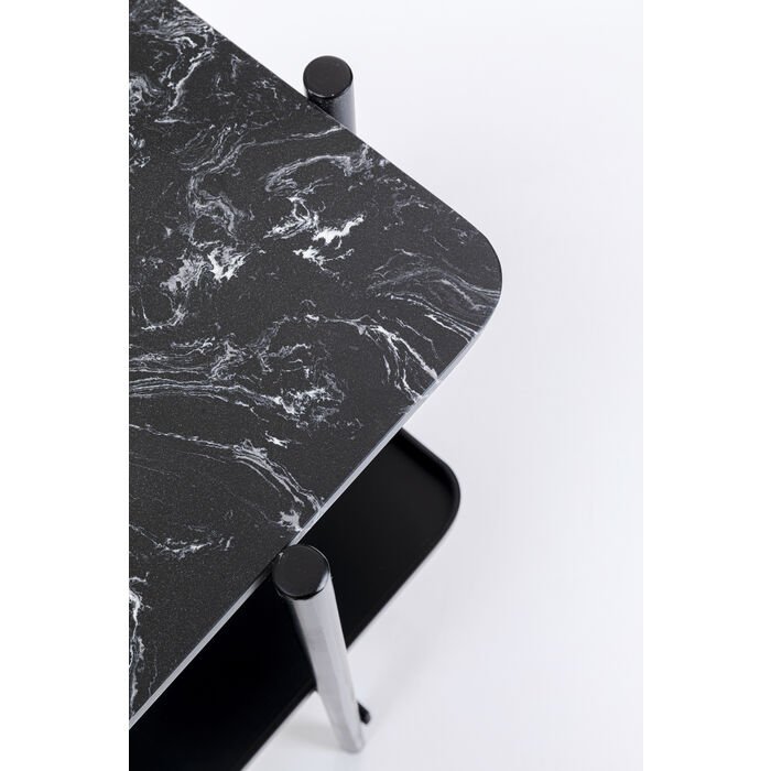 KARE DESIGN Bennet konsolbord, m. hylde - marmor og stl (120x30)