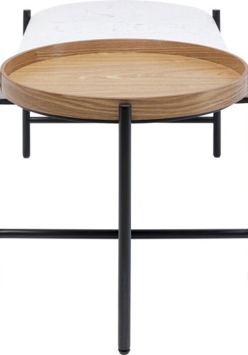 KARE DESIGN Layered sofabord - marmor, ask krydsfiner, stl (128x55)