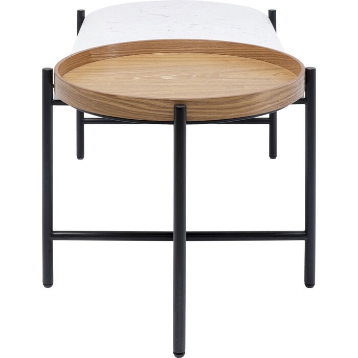 KARE DESIGN Layered sofabord - marmor, ask krydsfiner, stl (128x55)