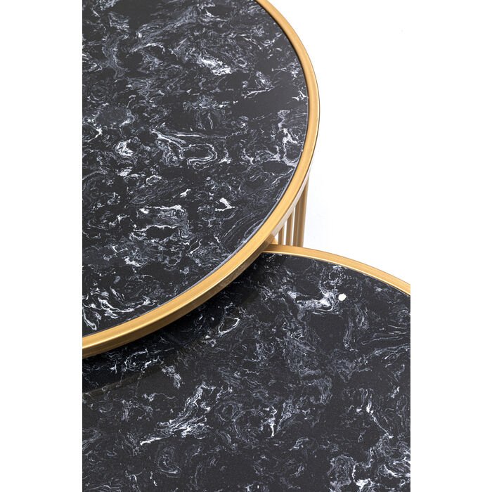 KARE DESIGN Roma sofabord - marmor og stl (st af 2)