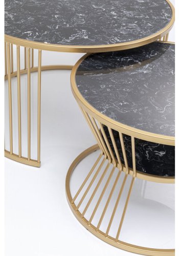 KARE DESIGN Roma sofabord - marmor og stl (st af 2)