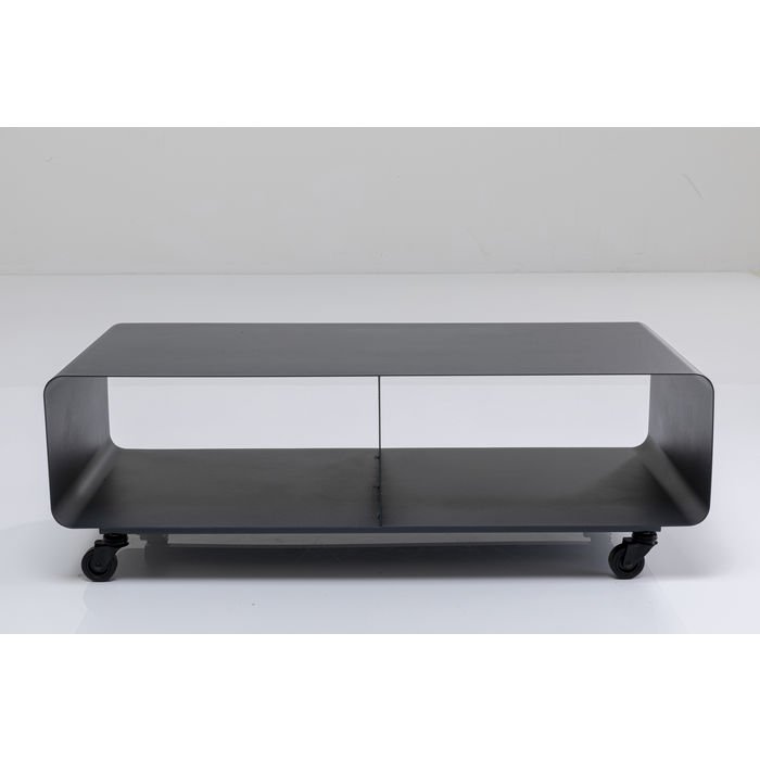 KARE DESIGN Lounge M Mobil TV-bord, m. hjul - gr stl (90x30)