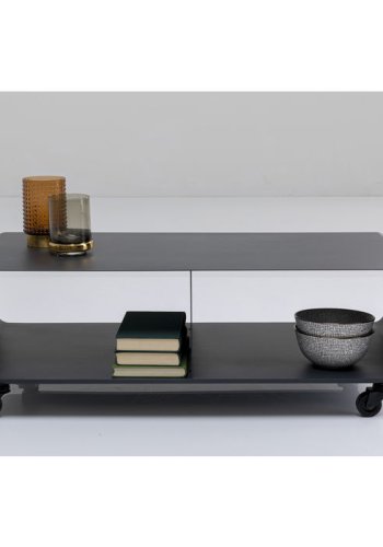 KARE DESIGN Lounge M Mobil TV-bord, m. hjul - gr stl (90x30)