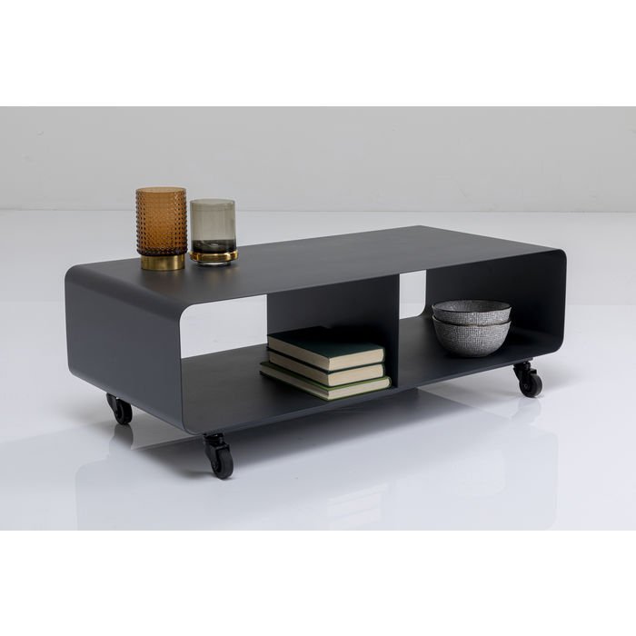 KARE DESIGN Lounge M Mobil TV-bord, m. hjul - gr stl (90x30)