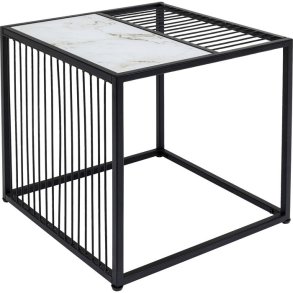 KARE DESIGN Twice sidebord, kvadratisk - glas og stl (45x45)