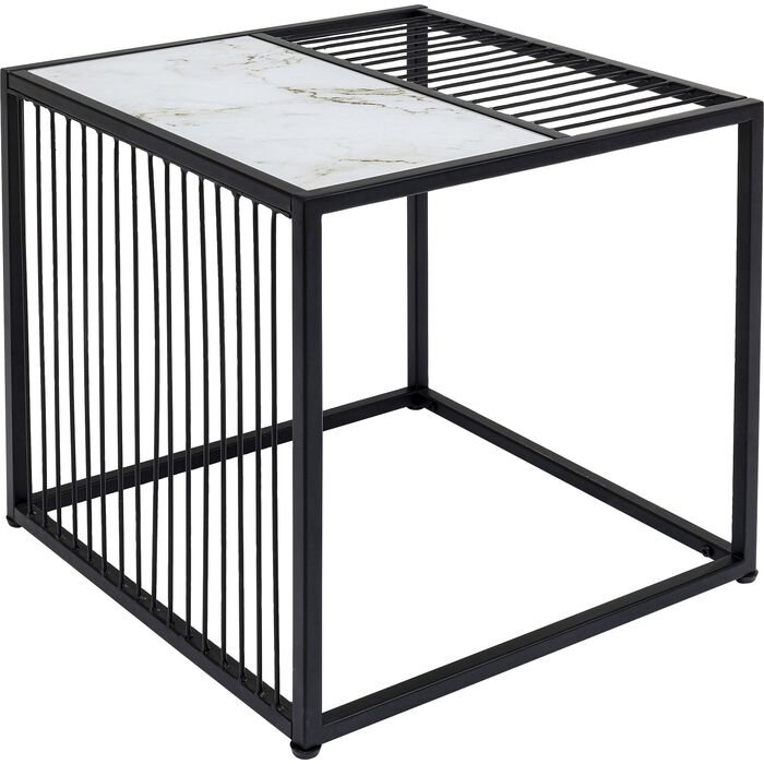 KARE DESIGN Twice sidebord, kvadratisk - glas og stl (45x45)