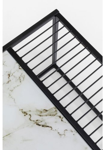 KARE DESIGN Twice sidebord, kvadratisk - glas og stl (45x45)