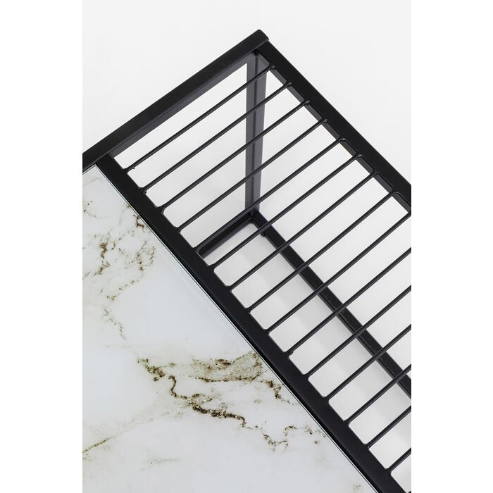 KARE DESIGN Twice sidebord, kvadratisk - glas og stl (45x45)