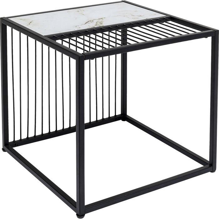 KARE DESIGN Twice sidebord, kvadratisk - glas og stl (45x45)