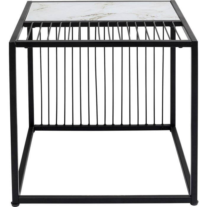 KARE DESIGN Twice sidebord, kvadratisk - glas og stl (45x45)