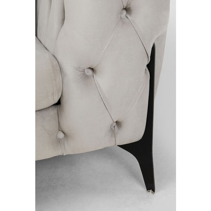 KARE DESIGN Bellissima 3 pers. sofa, Chesterfield, m. 2 puder - beige fljl og stl