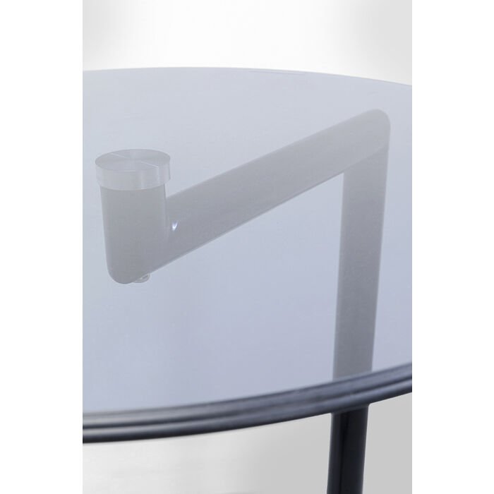 KARE DESIGN Easy Living Black sidebord, rund - glas og sort stl (46)